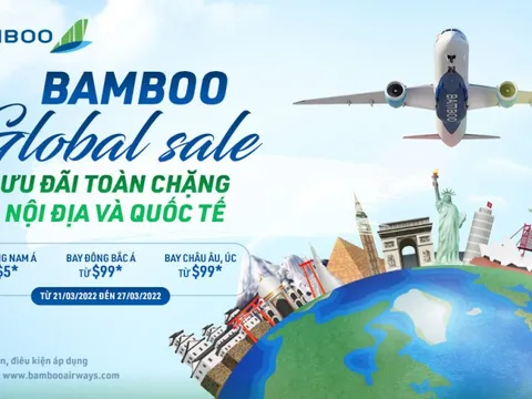 Bamboo Airways ưu đãi mở cửa bầu trời, bay quốc tế chỉ từ 5 USD