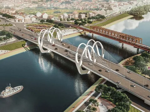 Dự án cầu Đuống mới gần 1.800 tỷ lộ diện thiết kế lạ mắt mang tên "Giao duyên"