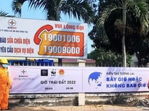 EVNSPC hưởng ứng sự kiện Giờ Trái đất năm 2022