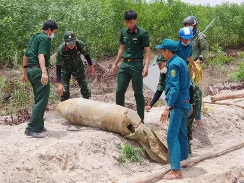 Bình Thuận: Xử lý an toàn quả bom nặng 450kg và hơn 110 quả đạn pháo
