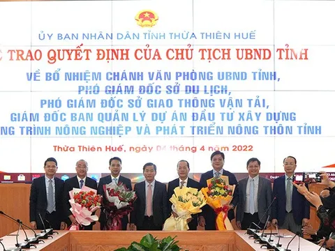 Thừa Thiên Huế bổ nhiệm, điều động nhiều lãnh đạo chủ chốt