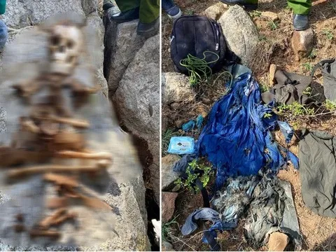 Phát hiện 1 bộ xương người trên núi, nạn nhân là nam giới