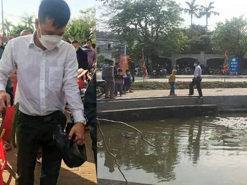 Đại úy công an lao xuống hồ cứu bé trai 4 tuổi