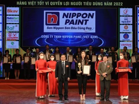 Nippon Paint Việt Nam được vinh danh Top 20 Thương Hiệu Vàng và Sản Phẩm Vàng 2022