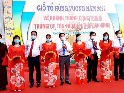 Cà Mau: Công trình tôn tạo Đền thờ Vua Hùng khánh thành vào dịp Giỗ tổ