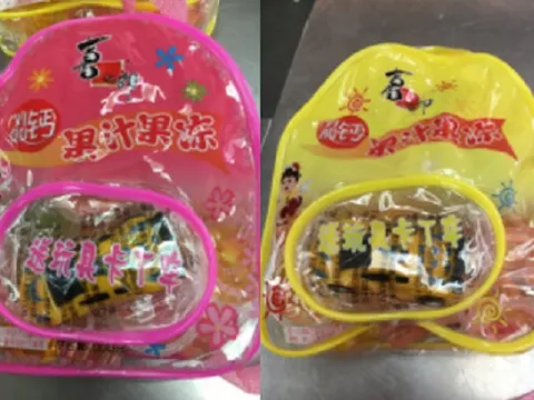 Cảnh báo một sản phẩm kẹo thạch sữa trái cây có nguy cơ gây nghẹt thở