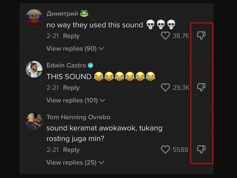 TikTok thử nghiệm nút dislike với bình luận