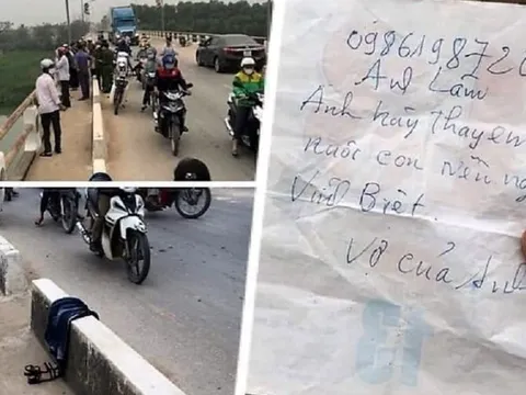 Người phụ nữ ở Nghệ An để lại "thư" nhắn chồng nuôi con, nghi nhảy cầu tự tử