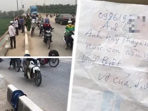 Để lại thư vĩnh biệt, nhắn chồng "thay em nuôi con", người phụ nữ nghi đã nhảy xuống sông