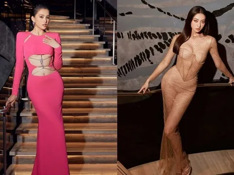 Sao đẹp cuối tuần: Tiểu Vy, Lương Thùy Linh nóng bỏng với mốt cắt xẻ