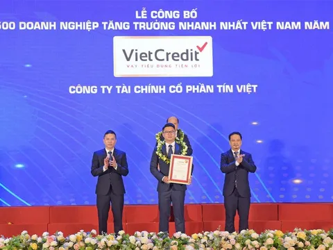 VietCredit thăng hạng vượt bậc đứng thứ 3 trong bảng FAST500
