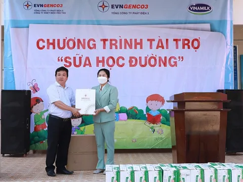 EVNGENCO3 tài trợ hơn 118.000 hộp sữa cho học sinh tỉnh Bình Thuận