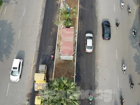 Diện mạo đường Hoàng Quốc Việt sau khi có thêm 2 làn xe