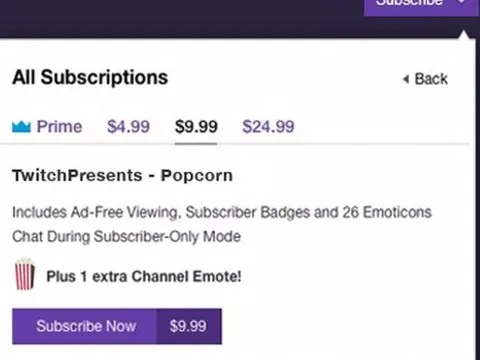 Streamer có thể bị cắt giảm doanh thu từ lượt đăng ký trên Twitch