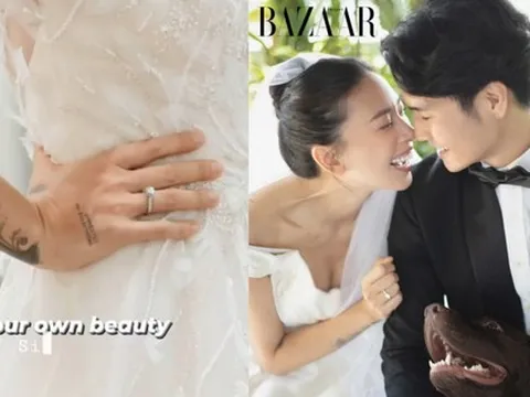 Ngô Thanh Vân đăng ảnh khoe nhẫn cưới với Huy Trần, viên kim cương lớn chiếm spotlight