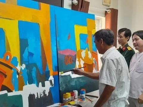 Khai mạc trại sáng tác mỹ thuật về lực lượng vũ trang