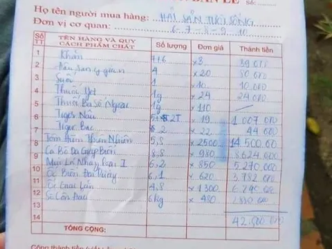 Tp.Nha Trang tiếp tục làm rõ vụ hóa đơn hải sản 42,5 triệu đồng