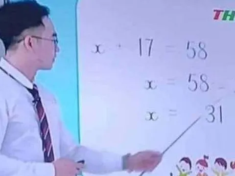 Thầy giáo gặp sự cố với bài toán cấp 1 trên sóng truyền hình: 5 giây tìm điểm bất thường