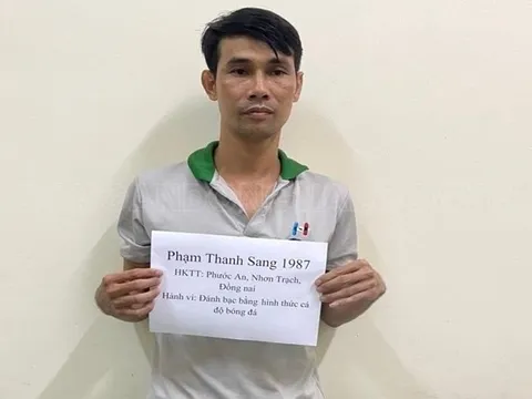 Tạm giữ đối tượng tổ chức đánh bạc với hình thức cá độ bóng đá