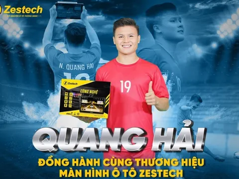 Quang Hải trở thành gương mặt đồng hành thương hiệu màn hình ô tô Zestech