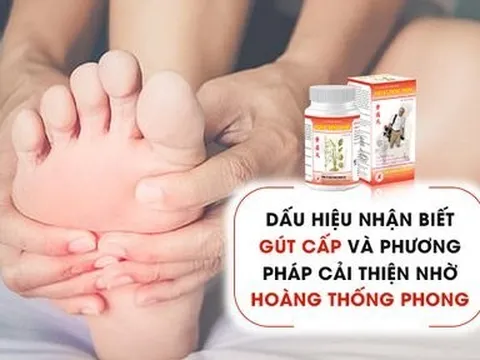 Dấu hiệu nhận biết gút cấp và phương pháp cải thiện nhờ Hoàng Thống Phong