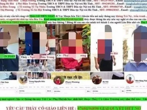 Hà Tĩnh: Hiệu trưởng bất ngờ bị đòi nợ, bêu rếu trên mạng xã hội