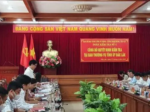 Ban Chỉ đạo Trung ương về phòng, chống tham nhũng, tiêu cực kiểm tra 4 đơn vị tại Đắk Lắk