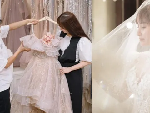 Phan Hiển đưa Khánh Thi thử váy cưới, nhan sắc cô dâu là mẹ bỉm 2 con nổi bần bật!