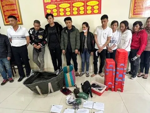 Lâm Đồng: Triệt phá sòng bạc lớn trong nhà kính trồng hoa màu