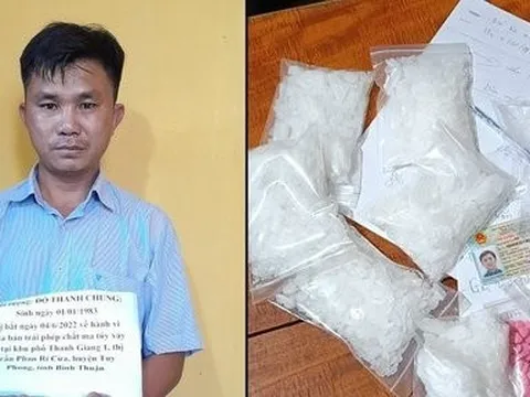 Bình Thuận: Bắt đối tượng tàng trữ ma tuý đá và thuốc lắc