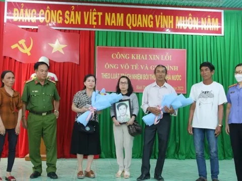 BìnhThuận: Công khai xin lỗi gia đình người bị bắt tạm giam oan trong vụ án mạng từ 42 năm trước.