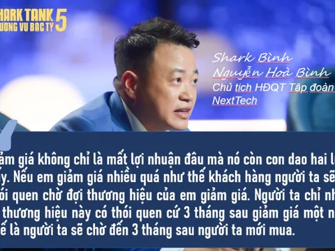 Startup cho biết sẽ giảm giá bán nếu sản phẩm hết trend, Shark Bình cảnh báo "Giảm giá không chỉ là mất lợi nhuận đâu mà nó còn con dao hai lưỡi đấy"