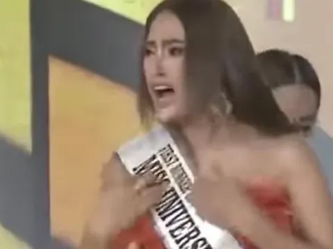 Khoảnh khắc Á hậu 1 hốt hoảng vì tưởng nhầm mình giành giải Hoa hậu Hoàn vũ Campuchia