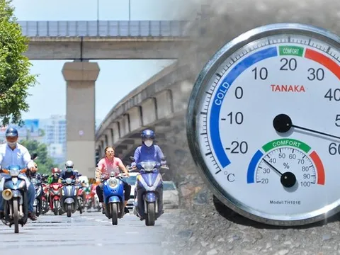 Ngày Hà Nội nắng nóng cao điểm: Phố đi bộ vắng tanh, người lao động liên tục dừng lại giữa đường tiếp nước