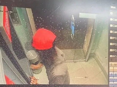 Bình Thuận: Bắt nhanh đối tượng dùng đá đập trụ ATM sau 2 giờ điều tra