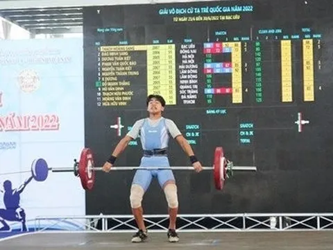 Bạc Liêu đăng cai giải vô địch cử tạ trẻ Quốc gia năm 2022