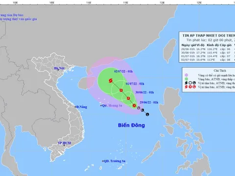 Vùng áp thấp mạnh lên thành áp thấp nhiệt đới, miền Bắc mưa lớn từ chiều nay
