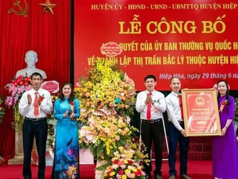 Bắc Giang: Công bố thành lập thị trấn Bắc Lý, huyện Hiệp Hòa