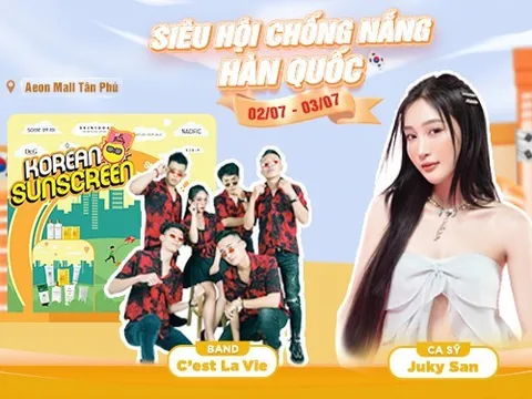 Gặp gỡ Juky San ở “Siêu hội chống nắng” hot nhất mùa hè tại Aeon Mall Tân Phú ngày 2-3/7