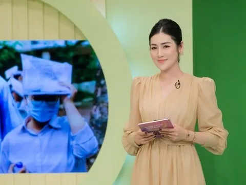 Á hậu Tú Anh "thấy run" khi quay trở lại VTV với vai trò MC sóng quốc gia