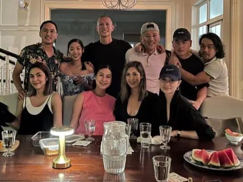 Tụ tập nhóm bạn thân, Tăng Thanh Hà và ông xã gây chú ý nhờ khoảnh khắc ngọt ngào