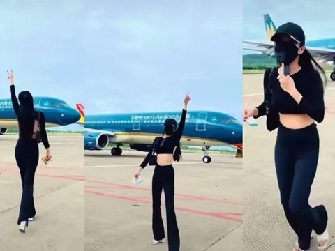 Cục Hàng không xác minh cô gái tiến sát máy bay quay video nhảy múa