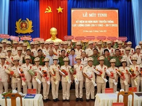 Công an Cà Mau kỷ niệm ngày truyền thống lực lượng Cảnh sát nhân dân
