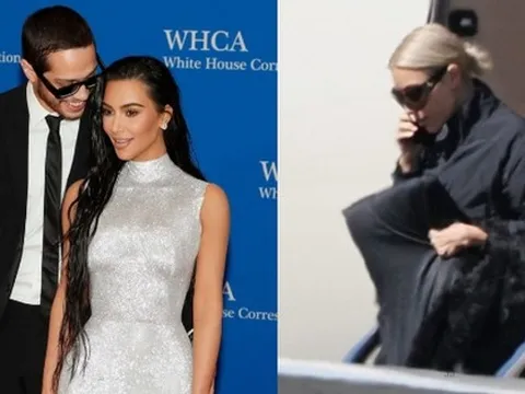 Kim Kardashian gầy gò bước xuống từ máy bay sau chuyến đến Úc thăm tình trẻ