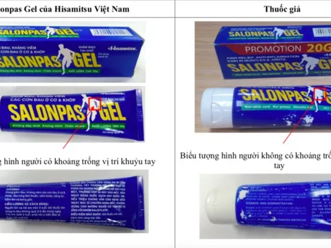 Thuốc giả Salonpas Gel bán trên mạng, Bộ Y tế cảnh báo