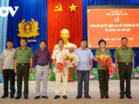 Phó Giám đốc Công an tỉnh Cà Mau giữ chức vụ Phó Cục trưởng Cục An ninh nội địa