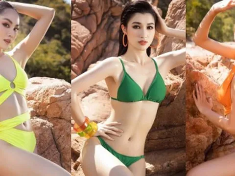 Sắc vóc nóng bỏng với bikini của Top 3 Miss World Vietnam 2022