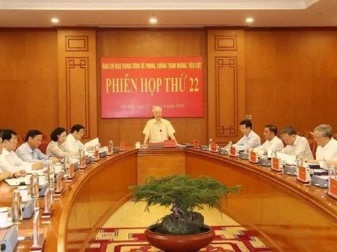 Ban Chỉ đạo Trung ương về phòng chống tham nhũng, tiêu cực họp phiên thứ 22: Đẩy mạnh điều tra nhiều vụ án phức tạp