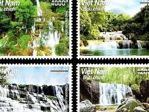 Bốn thác nước tuyệt đẹp của Việt Nam lên tem bưu chính