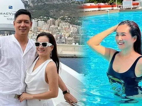 Bình Minh cùng vợ đi du lịch châu Âu, bà xã Anh Thơ đẹp gợi cảm với áo tắm